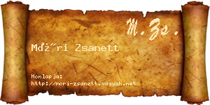 Móri Zsanett névjegykártya